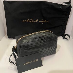 Article Eight Mini Makeup bag in faux lizard.